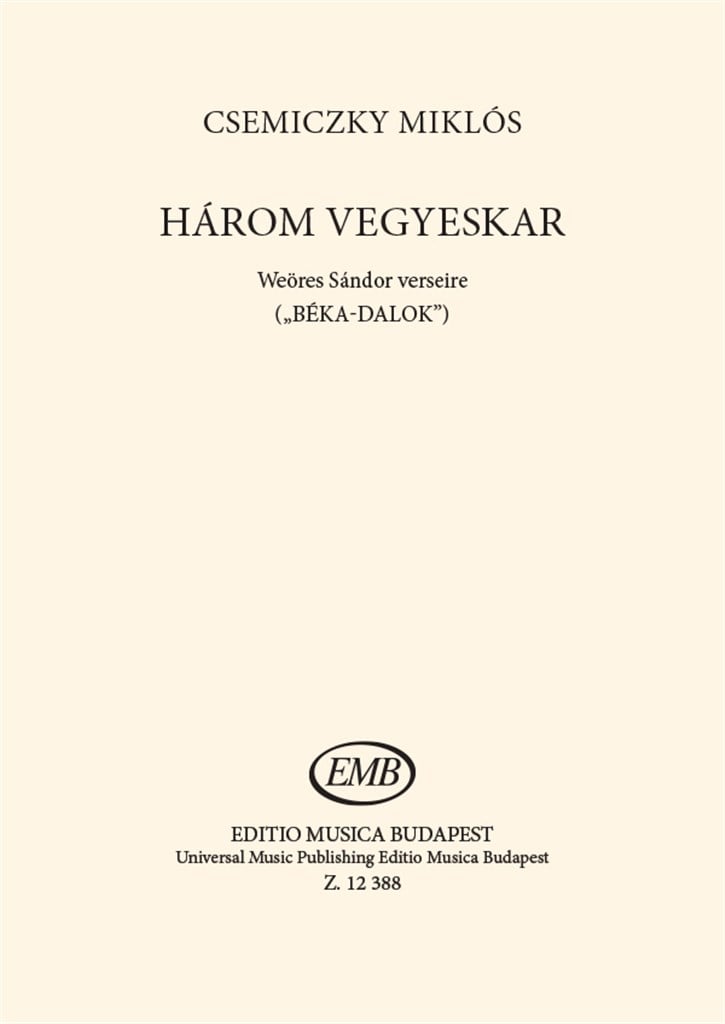 Three Choruses for mixed voices